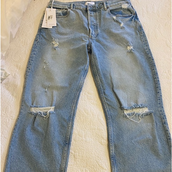 NWT Boyish by Her Tommy Stretch High Rise Straight Jeans Sliding Doors 31 - Picture 3 of 16